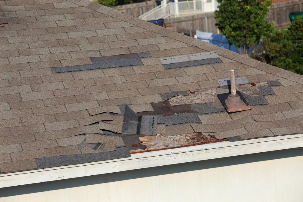 wind damage to the roof